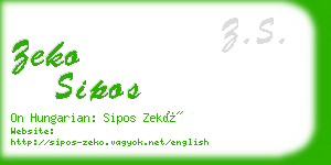 zeko sipos business card